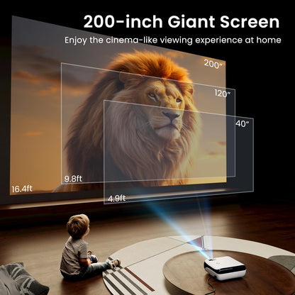 HAPPRUN Native 1080P Bluetooth Portable Projector