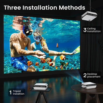 HAPPRUN Native 1080P Bluetooth Portable Projector